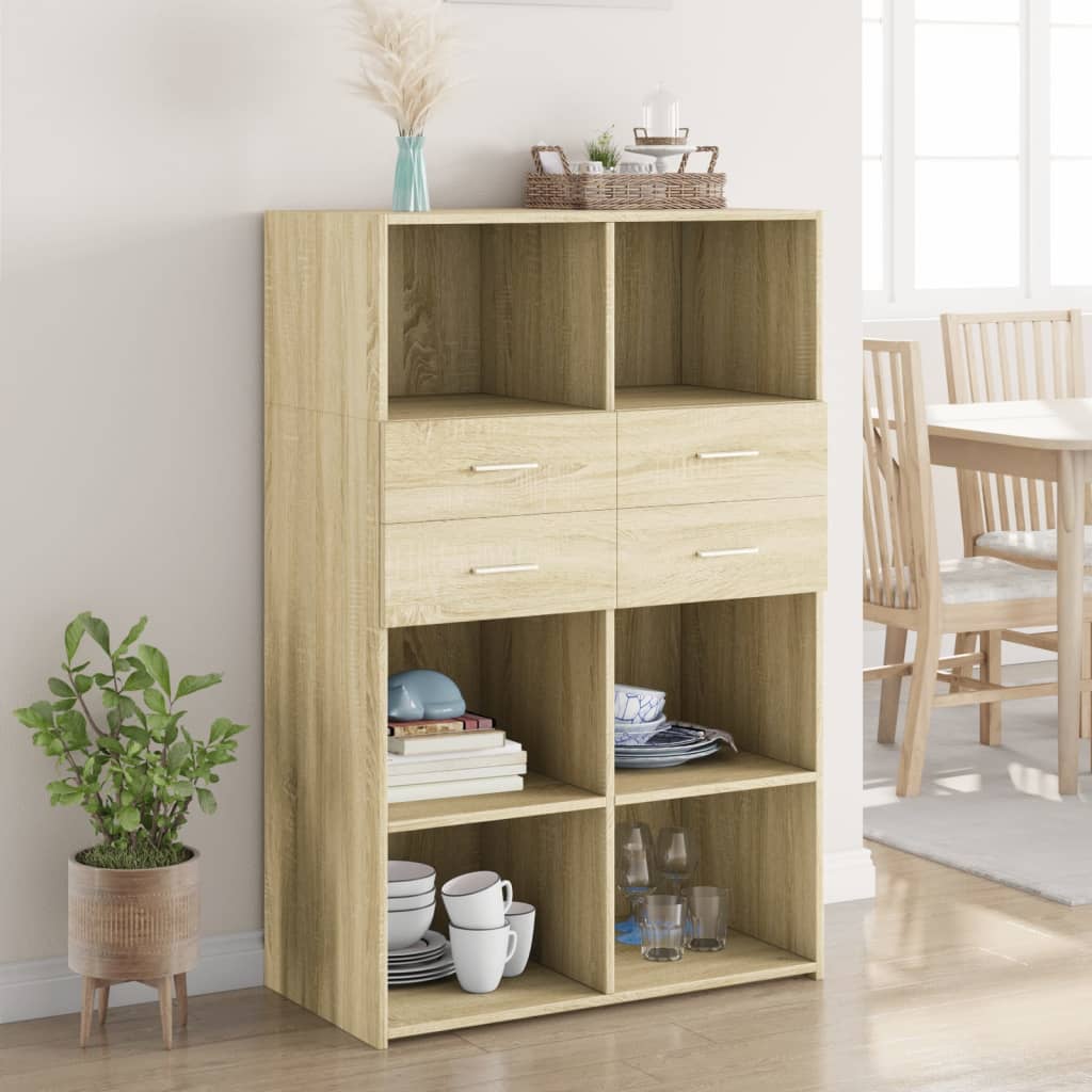 Highboard Sonoma Oak 80x42.5x124 cm Engineered Wood